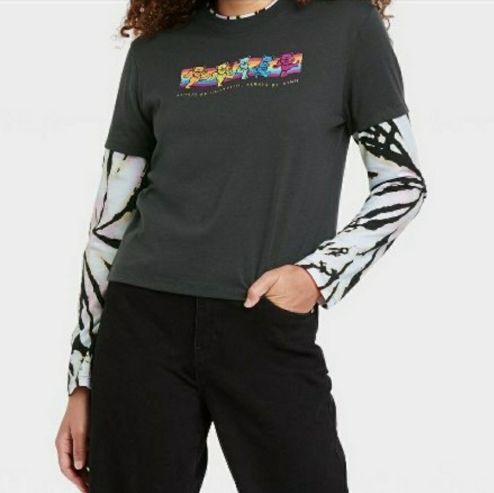 NWT- The Grateful Dead Long Sleeve Teddy Bear Tie-Dye Tee